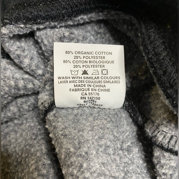 FRANK AND OAK Crewneck Sweatshirt Fleece Black Speckled Confetti Size Small - Picture 3 of 7